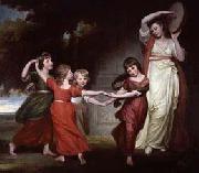 George Romney The five youngest children of Granville Leveson-Gower, 1st Marquess of Stafford oil on canvas